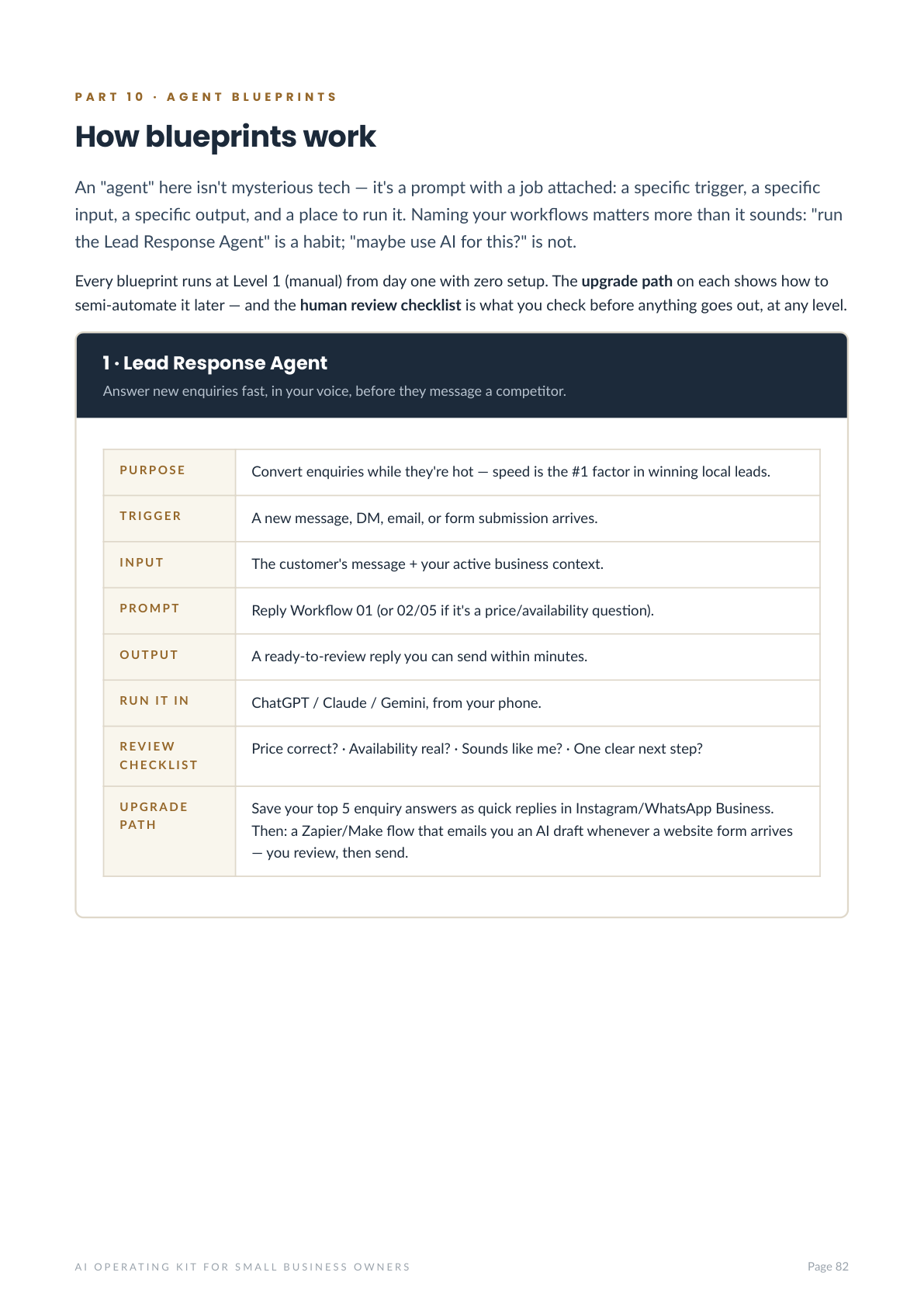Part 10 — an Agent Blueprint